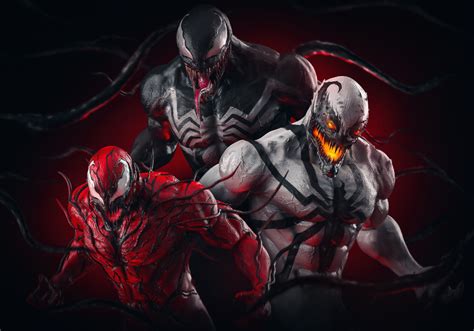 ArtStation - Venom X Carnage X AntiVenom, Abrar Khan Carnage Marvel ...