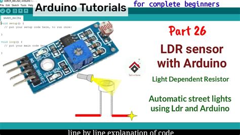 LDR sensor with Arduino | Smart street lights projects (Light Dependent ...