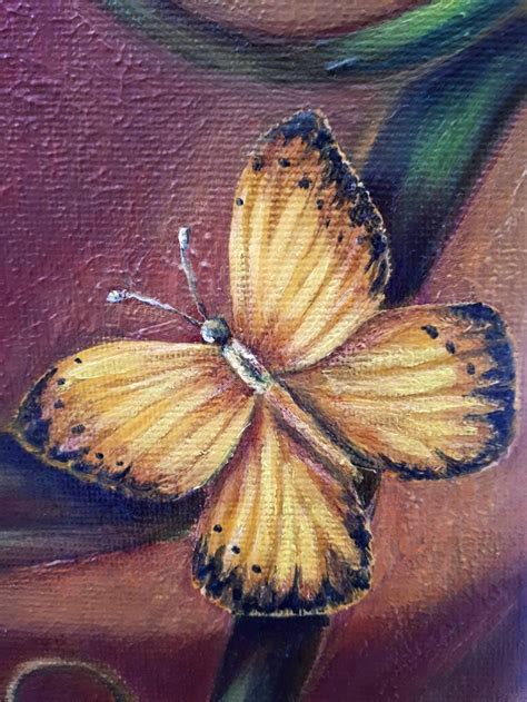 Pumpkin and butterfly Painting by Tatyana Orlovetskaya | Saatchi Art