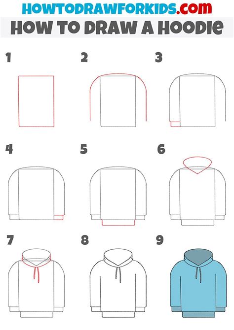 How to Draw a Hoodie - Easy Drawing Tutorial For Kids | Drawing clothes ...