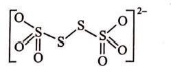 The structure of the tetrathionate ion is - Tardigrade