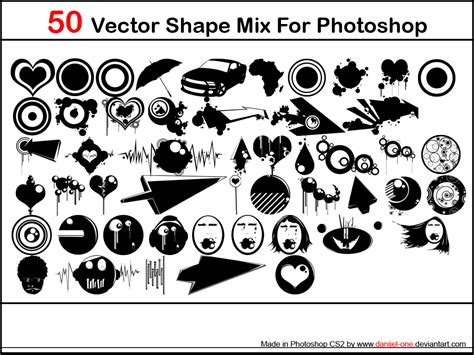 1300+ Adobe Photoshop Custom Shapes for Download - TutorialChip