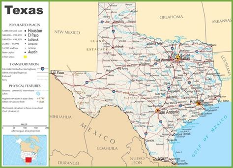 Texas highway map - Ontheworldmap.com