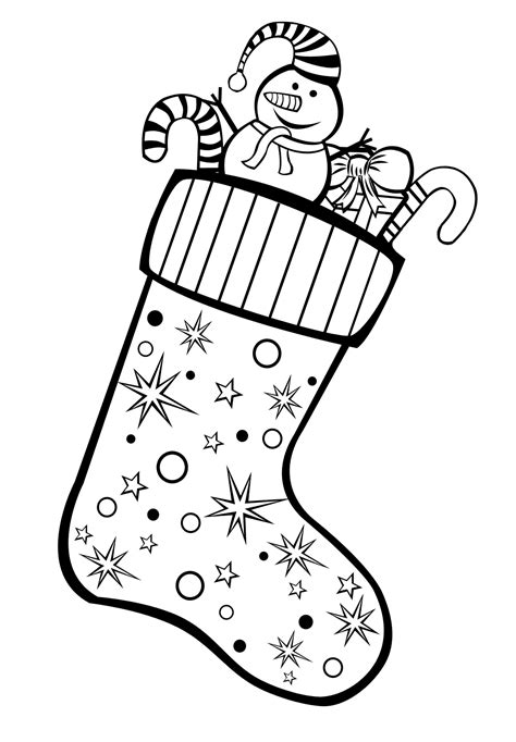 Free Printable Stocking Coloring Pages