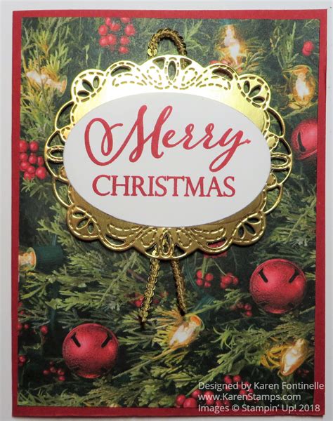 All Is Bright Merry Christmas Card | Stamping With Karen