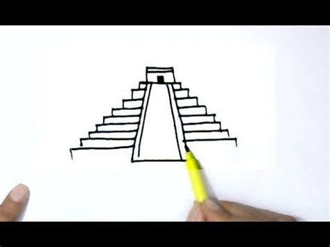 How to draw Ziggurat or Mayan pyramid- step by step for children, kids ...