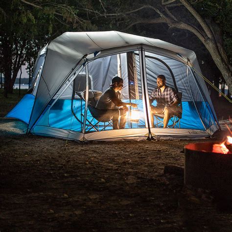 10 Person Lighted Instant Tent with Screen Room 14' x 10' – Core Equipment