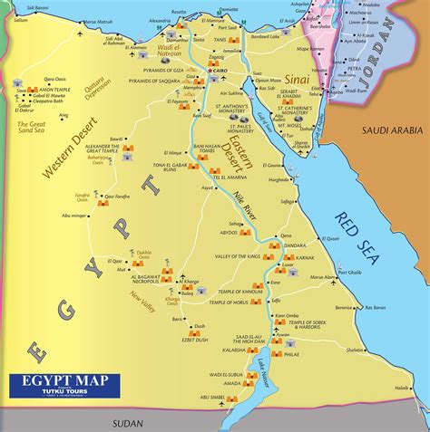 Printable Map Of Egypt