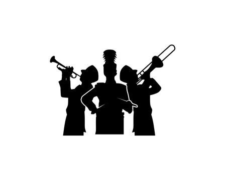 Marching Band Silhouette Clip Art