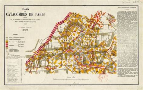 thelandofmaps: “ Map of the Paris Catacombs, 1857 [ 2090 × 1316 ...