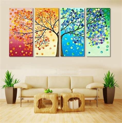 Four Seasons Tree of Life Canvas wall Art | Tree wall art, Wall art ...