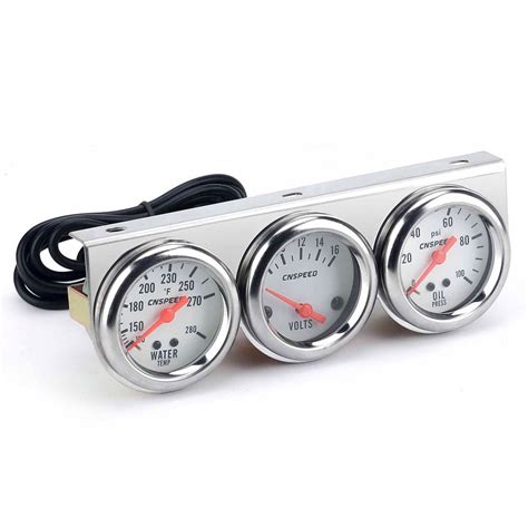 Warranty and FREE shipping 52mm Chrome Car Volt Water Temp Oil Pressure ...