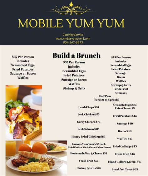 Brunch Catering Menu | Mobile Yum Yum | Food Truck & Catering in Glen ...