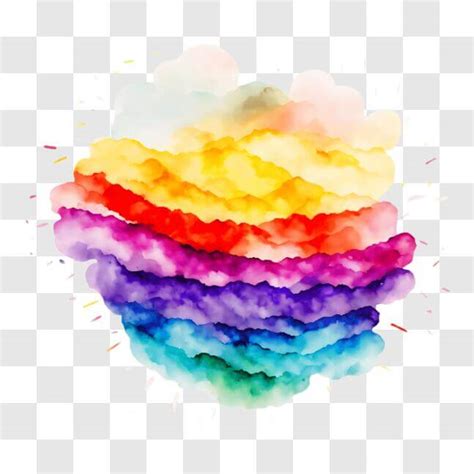 Download Colorful Upside-Down Rainbow Cloud PNGs Online - Creative Fabrica