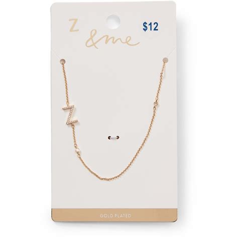 &me Women's Gold Plated Z Necklace - Gold | BIG W