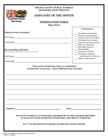 2024 Employee of the Month Nomination Form - Fillable, Printable PDF ...