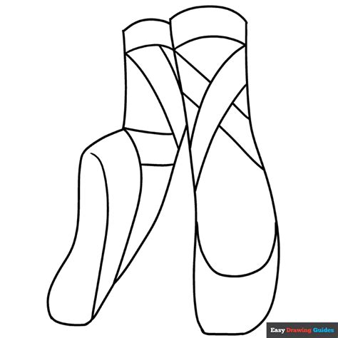 Ballet Shoes Coloring Page | Easy Drawing Guides