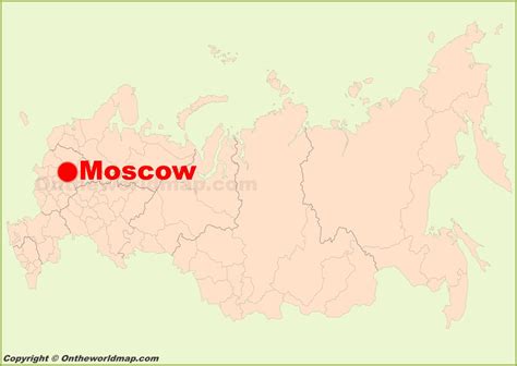 Moscow location on the Russia Map - Ontheworldmap.com