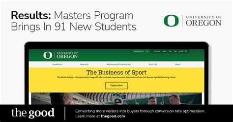 University of Oregon Masters Program Brings In 91 New Students - The Good