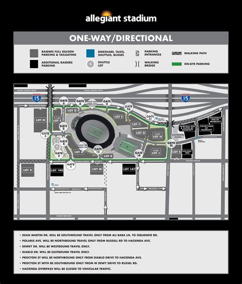 Directions & Parking | Allegiant Stadium