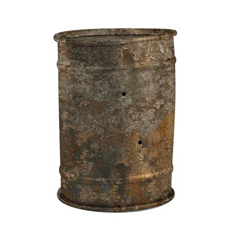 3d render of rusty can stock illustration. Illustration of barrel ...