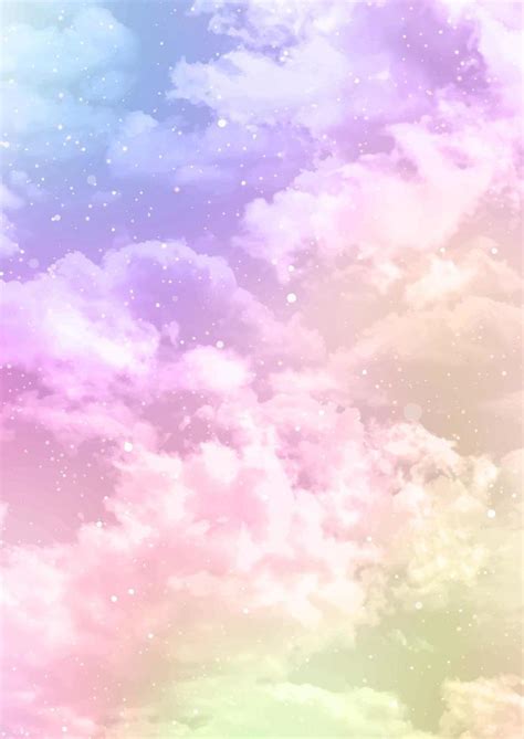 cotton candy clouds background with sparkles 11529213 Vector Art at ...