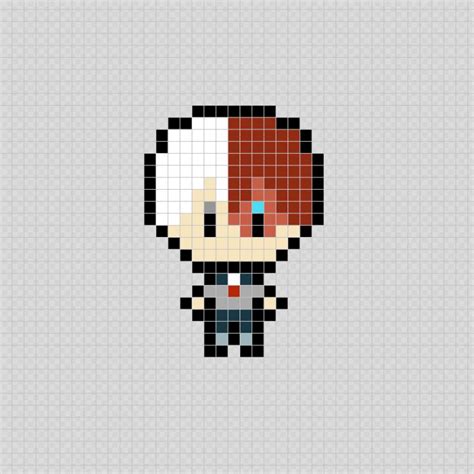 Todoroki Shouto - Boku no Hero Academia (Anime) Pixel Art Patterns ...