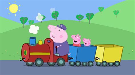 Peppa Pig Grandpa's Little Train Painting - YouTube