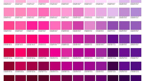 Cmyk Color Code Chart Pdf Pantone Color Chart Pink Color Chart Pms ...