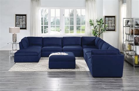 Crosby Fabric Modular U-Shaped Sectional Sofa by ACME