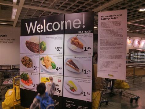 Menu at IKEA Restaurant, Warrington