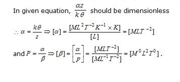 In the relation p=*, p is the pressure, Z is the distance, k is the ...