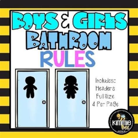 School Bathroom/restroom Rules Posters - Etsy