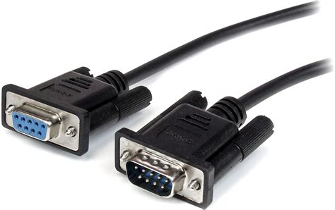 StarTech.com 1m Black Straight Through DB9 RS232 Serial Cable - M/F ...