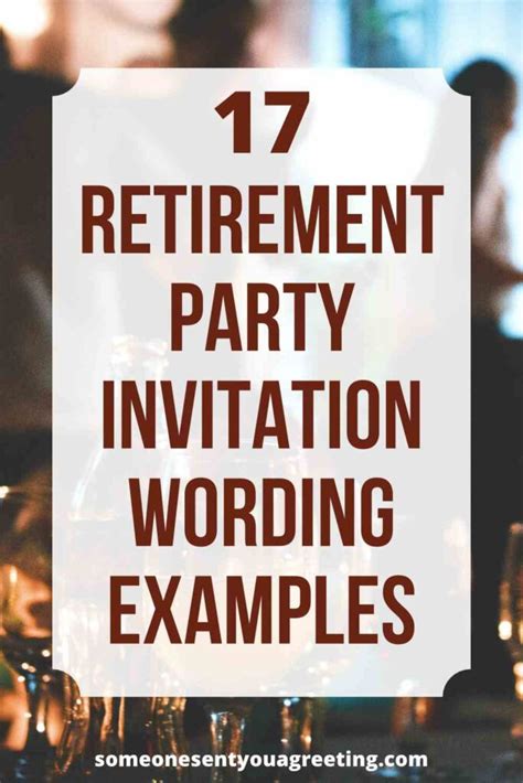 17 Retirement Party Invitation Wording Examples - Someone Sent You A ...