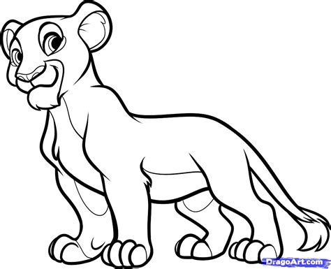 draw nala cub from the lion king - Clip Art Library