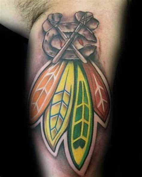 40 Chicago Blackhawks Tattoo Designs For Men - Hockey Ink Ideas