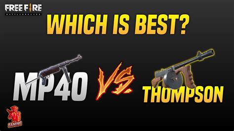 MP40 Vs Thompson Comparison in Freefire Battlegrounds: Mp40 vs Thompson ...