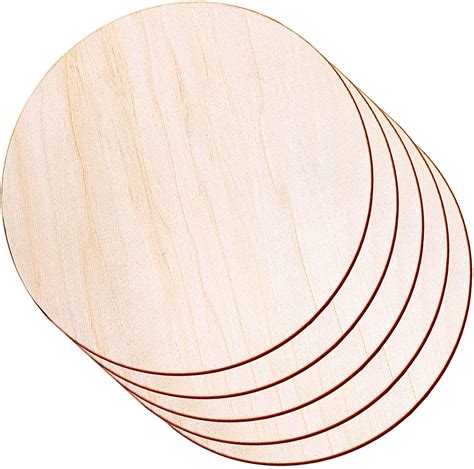 Round Wood Discs for Crafts, 5 Pack 14 Inch Wood Circles Unfinished ...