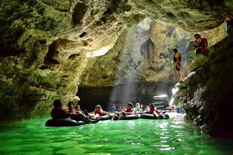 The beauty of cave Pindul with a river flowing in it - Tourism Gemza