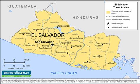 El Salvador On Map