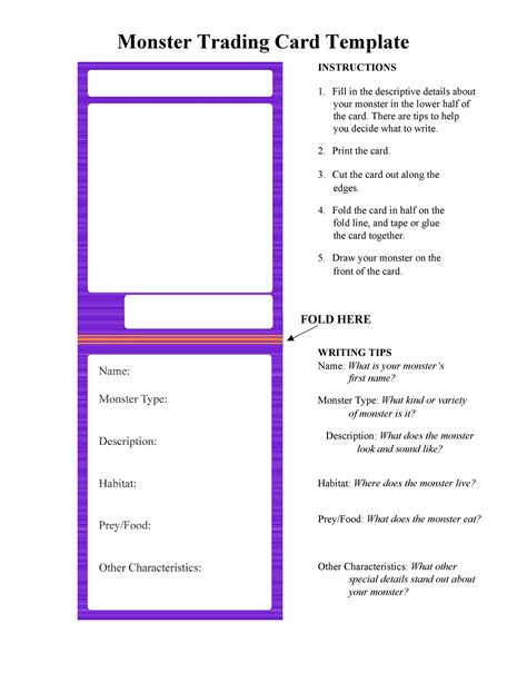 Free Trading Card Template Maker - Free Templates Printable