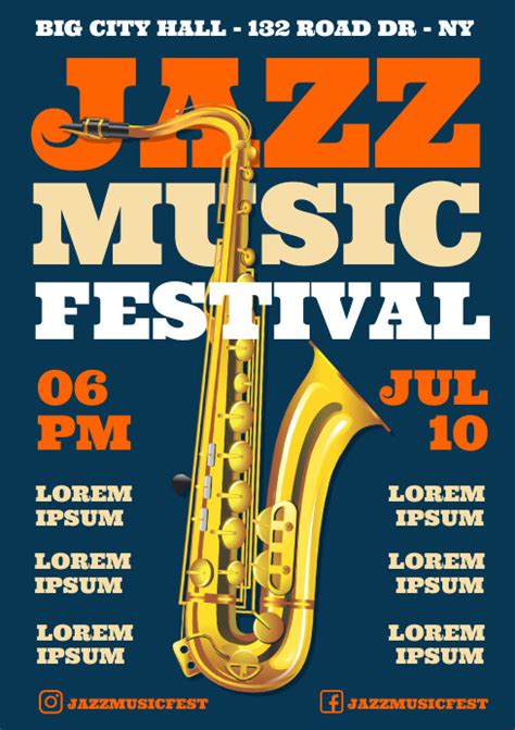 JAZZ FESTIVAL POSTER Template | PosterMyWall