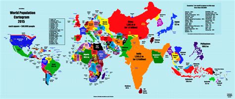 Awesome New Cartogram Shows World Population in 2015 – Brilliant Maps