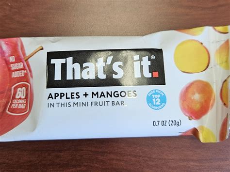 Mini Fruit Bar, Apples And Mangoes Nutrition Facts - Eat This Much