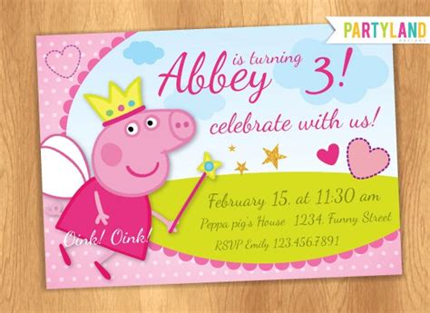 Peppa Pig personalized birthday invitation by PartylandShop | Peppa pig ...