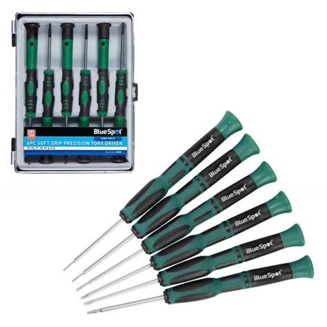 Blue Spot Precision Small Torx Screwdriver Set T5 T6 T7 T8 T9 T10 12620 ...