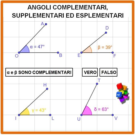 Angoli complementari, supplementari ed esplementari - Matematica Facile