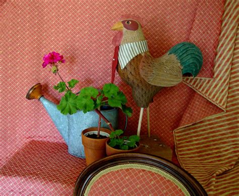 Elizabeth's Fabric-with Rooster-6.3x5 | Original Carved Roos… | Flickr