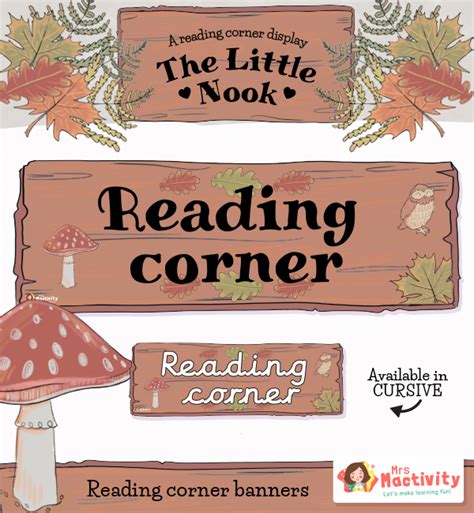 The Reading Nook Reading Corner Display Banners | Reading Area Display ...